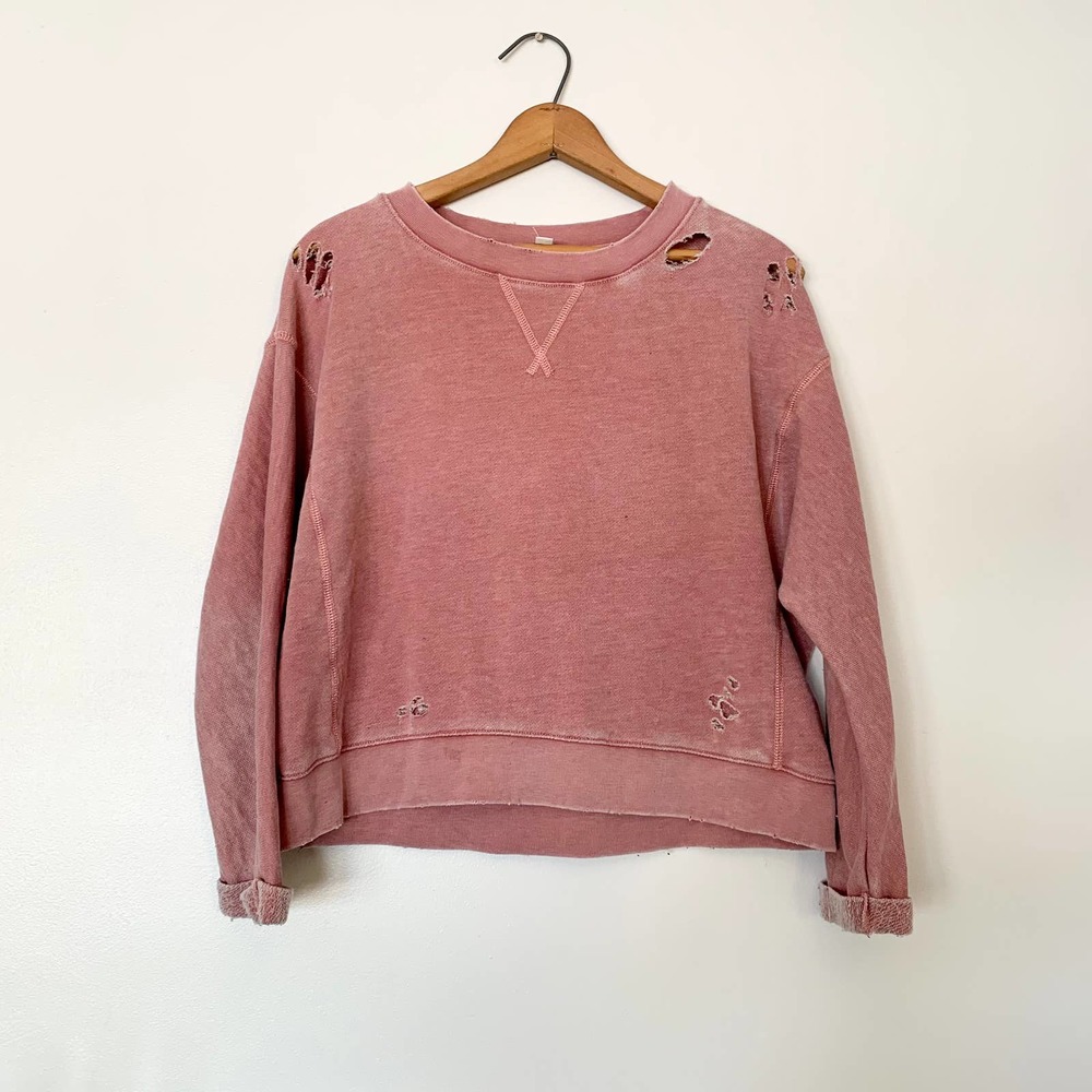 American Eagle Distressed Crop Top Small